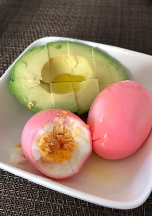 糖質制限♡ピンクの味玉-レシピのメイン写真