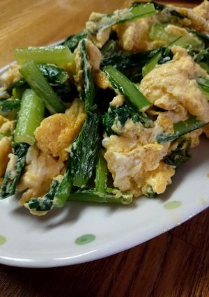 小松菜と卵の炒め物-レシピのメイン写真