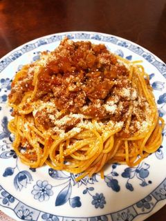 ミートソースパスタ-レシピのメイン写真