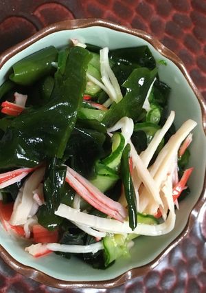 きゅうりとわかめ、カニカマで酢の物-レシピのメイン写真