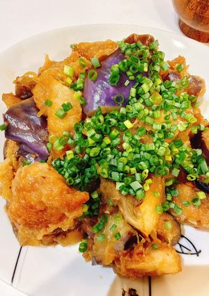 鶏もも　とろとろナスのみぞれ煮-レシピのメイン写真