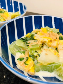 白菜と青梗菜のなめ茸マヨ**-レシピのメイン写真