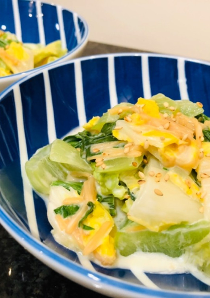 白菜と青梗菜のなめ茸マヨ＊＊-レシピのメイン写真