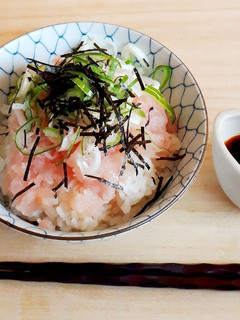 簡単♪ビンチョウマグロでネギトロ丼風-レシピのメイン写真
