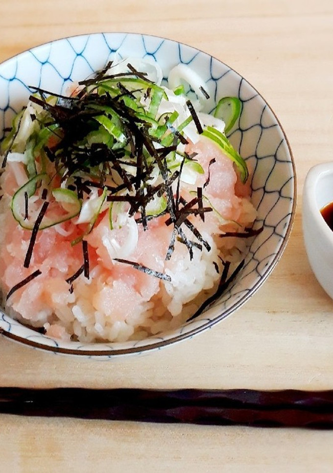 簡単♪ビンチョウマグロでネギトロ丼風-レシピのメイン写真