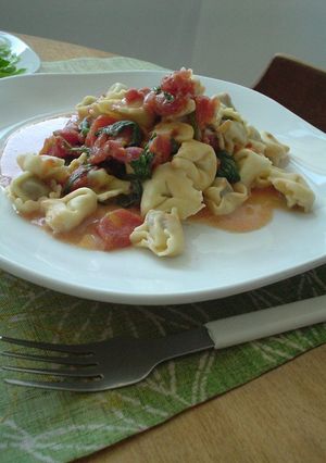 具入りパスタに☆ほうれん草のロゼソース-レシピのメイン写真