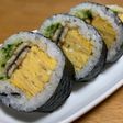 穴子(鰻)と胡瓜と卵焼きde海苔巻き♡