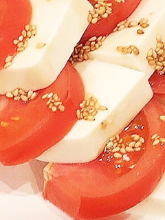 トマトと豆腐のカプレーゼ風☆節約料理-レシピのメイン写真