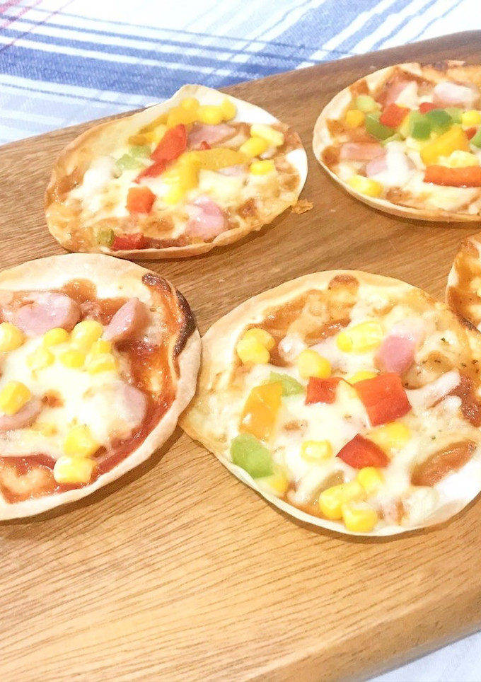 簡単餃子の皮でピザ-レシピのメイン写真
