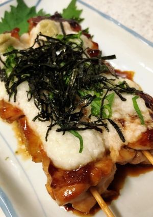 居酒屋メニュー♪とろろたっぷりがけ焼き鳥-レシピのメイン写真