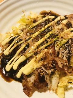 米粉のお好み焼き●豚肉&玉子に納豆プラス-レシピのメイン写真