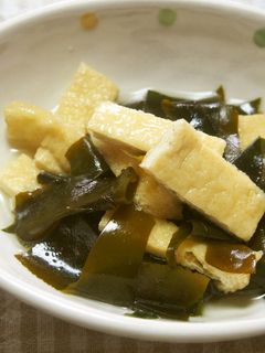生ワカメと油揚げのさっと煮♪-レシピのメイン写真