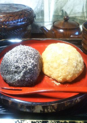 二色おはぎとロールおはぎ-レシピのメイン写真