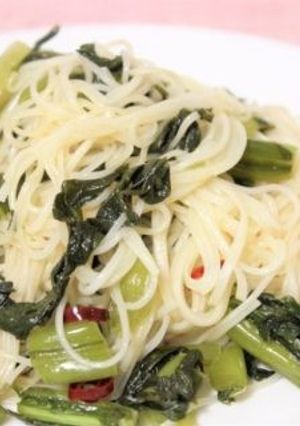 シャキシャキ食感♡ そうめんの野沢菜炒め-レシピのメイン写真