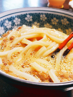 簡単5分 納豆と梅の最強うどん-レシピのメイン写真