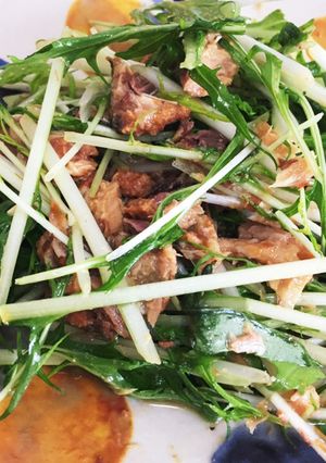 水菜と鯖味噌煮缶のサラダ-レシピのメイン写真