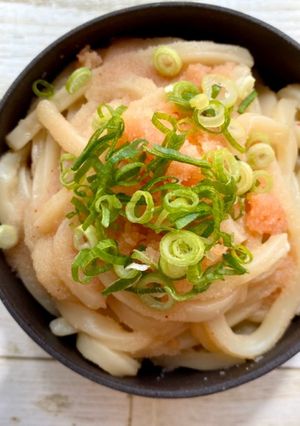 レンチンで簡単!明太バターうどん-レシピのメイン写真