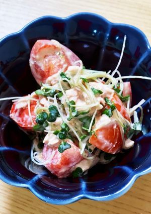 トマトとスプラウトのツナサラダ-レシピのメイン写真