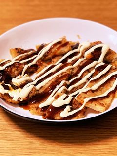 コーンクリームのチヂミのお好み焼き風-レシピのメイン写真