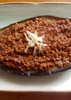 ヘルシー！ノンオイル！米なすの肉味噌田楽-レシピのメイン写真