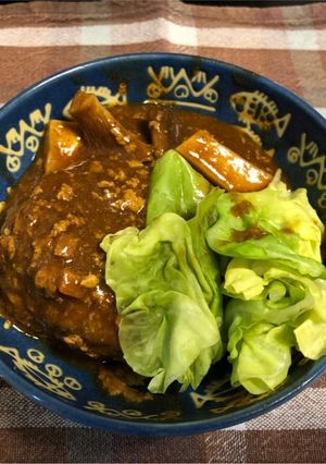 デミグラスソース煮込みハンバーグ-レシピのメイン写真
