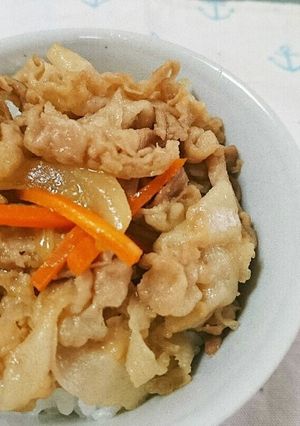 薄切り豚バラでご飯が進む簡単豚丼♪-レシピのメイン写真