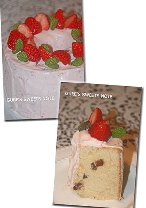 ストロベリーシフォンケーキ-レシピのメイン写真