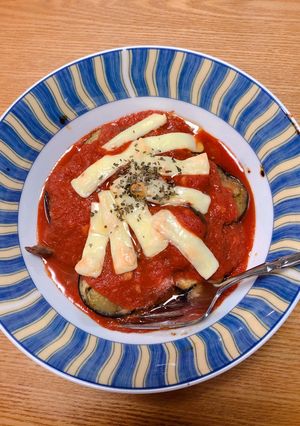 なすと豚肉のトマトチーズ焼き❤️ワンパン-レシピのメイン写真