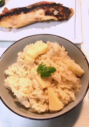 土鍋で筍ご飯　油揚げなし-レシピのメイン写真