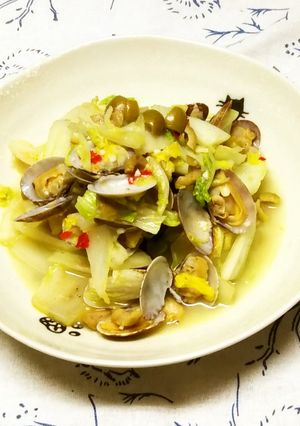 白菜＆あさりのペペロンチーノ風-レシピのメイン写真