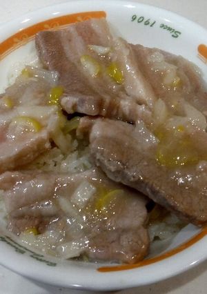 ウマ塩ねぎタレの豚丼(豚バラブロック)-レシピのメイン写真