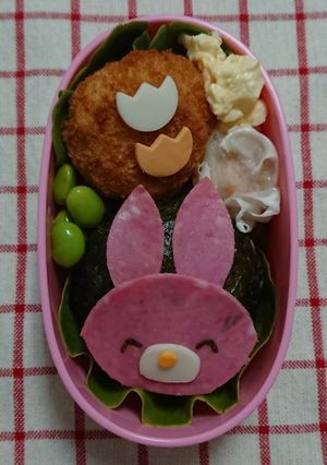 キャラ弁♥️ひょっこりうさぎ-レシピのメイン写真