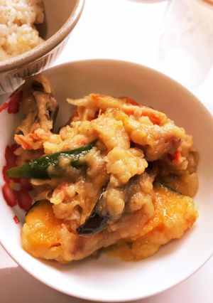 ご飯がすすむ！かき揚げのめんつゆ煮-レシピのメイン写真