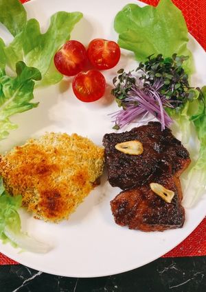 鶏胸肉のバジルチーズパン粉焼き-レシピのメイン写真
