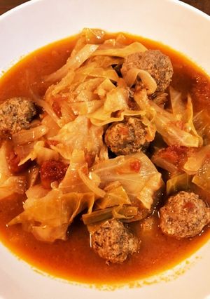 キャベツと肉だんごのトマト煮込み-レシピのメイン写真