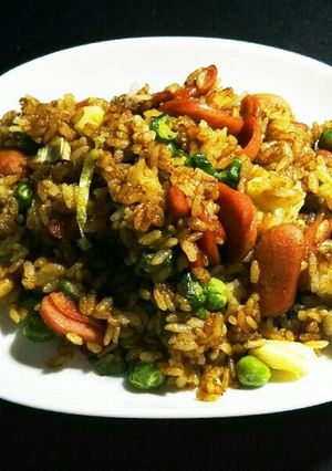 家にあるものでカレーチャーハン-レシピのメイン写真
