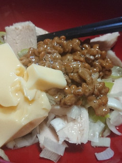 サラダチキン納豆玉子豆腐和え-レシピのメイン写真