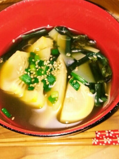 筍と蕨の甘いお吸い物✨(^q^)☺⛄✨☕-レシピのメイン写真