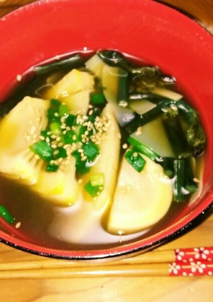 筍と蕨の甘いお吸い物✨(^q^)☺⛄✨☕-レシピのメイン写真