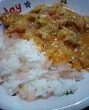 カレーのライスに新生姜を混ぜて