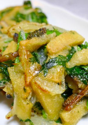 つくしと野草、高野豆腐のかき揚げ-レシピのメイン写真