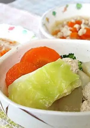 【離乳食に変身】野菜と鶏肉のポトフ-レシピのメイン写真