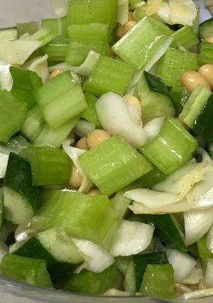 セロリときゅうりと大豆のイカくんサラダ-レシピのメイン写真