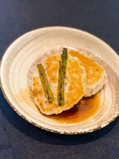 蓮根・豆腐・アスパラの『つくねバーグ』-レシピのメイン写真