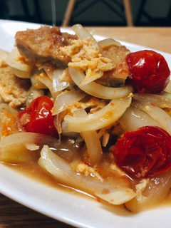 トマトと玉ねぎの簡単かつ煮-レシピのメイン写真