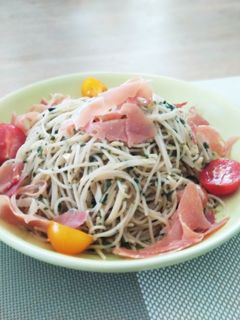ミキサー不要! シソのジェノベーゼパスタ-レシピのメイン写真
