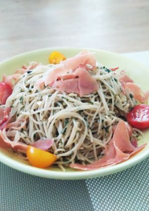 ミキサー不要！ シソのジェノベーゼパスタ-レシピのメイン写真