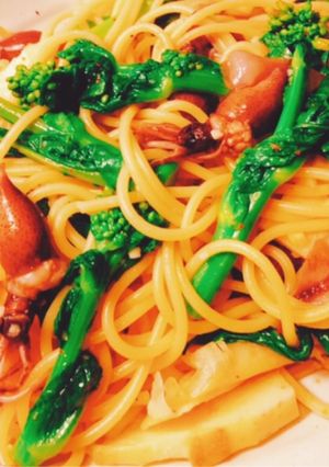 筍と菜の花とホタルイカの春パスタ-レシピのメイン写真