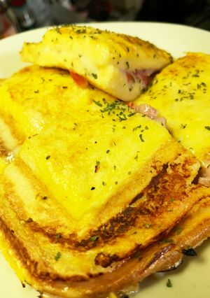 ホットサンドMでクロックムッシュ風パン-レシピのメイン写真