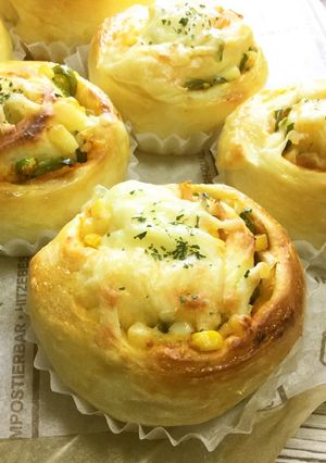 ポリ袋de野菜たっぷりピザパン♪-レシピのメイン写真